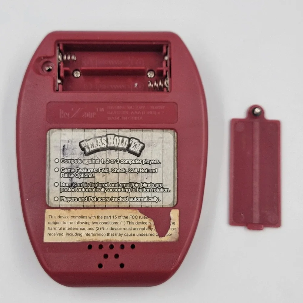 Reczone Texas Hold Em Electronic Handheld Game Travel Pocket‎ CS2090